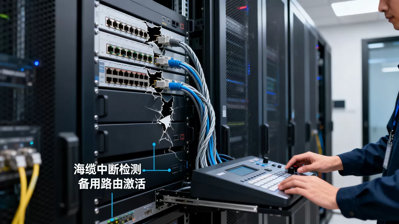 国际大带宽服务器海缆中断如何切换路由，海缆故障如何快速恢复网络
