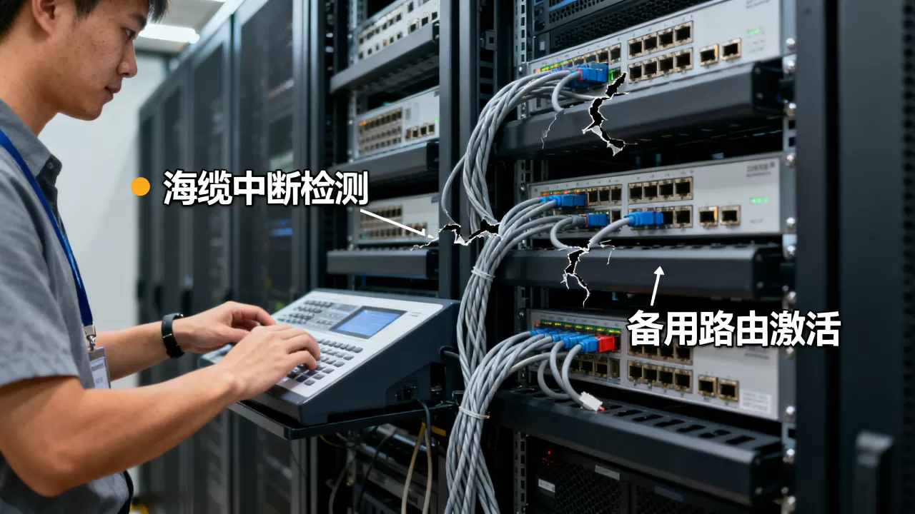 国际大带宽服务器海缆中断如何切换路由，海缆故障如何快速恢复网络