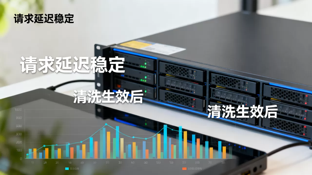 清洗生效后正常请求延迟稳定，如何判断？