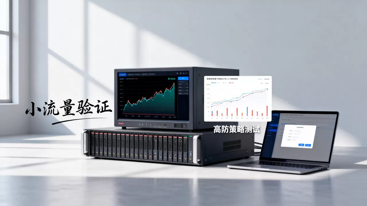 切换前先在小流量上验证高防策略再放量，小流量怎么验证高防策略？