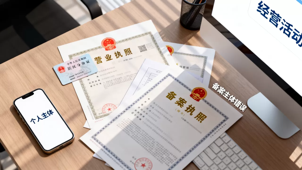 备案中个人主体误用于经营活动怎么办?,备案主体错误怎么修改? 备案中个人主体误用于经营活动怎么办?,备案主体错误怎么修改?