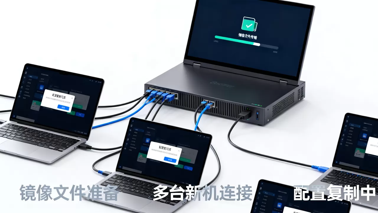如何用镜像方式批量复制配置到多台新机，镜像批量复制配置怎么操作
