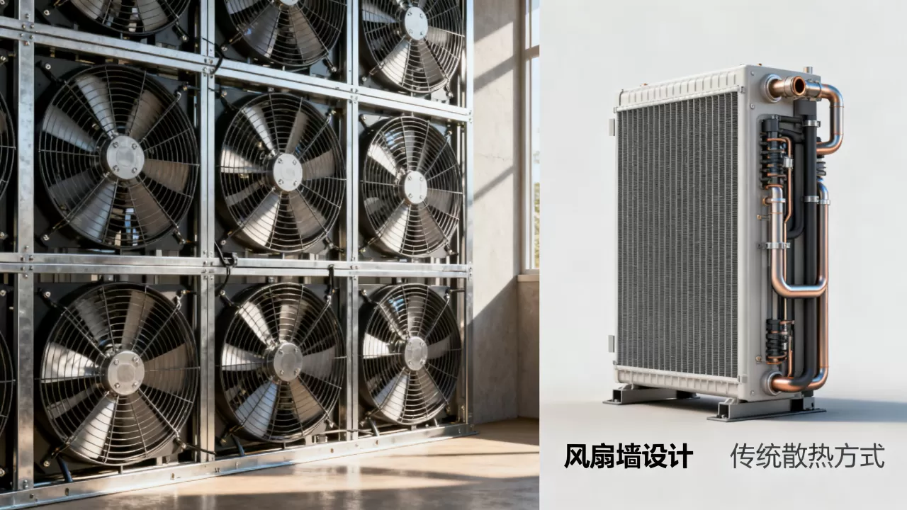 风扇墙设计和传统散热方式的差别 风扇墙设计和传统散热方式的差别