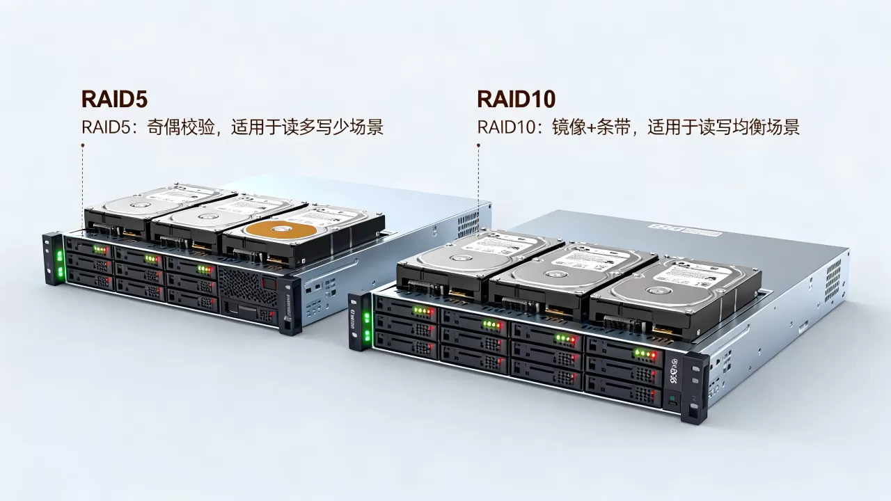 磁盘阵列不同级别适用场景比较,RAID5和RAID10怎么选? 磁盘阵列不同级别适用场景比较,RAID5和RAID10怎么选?