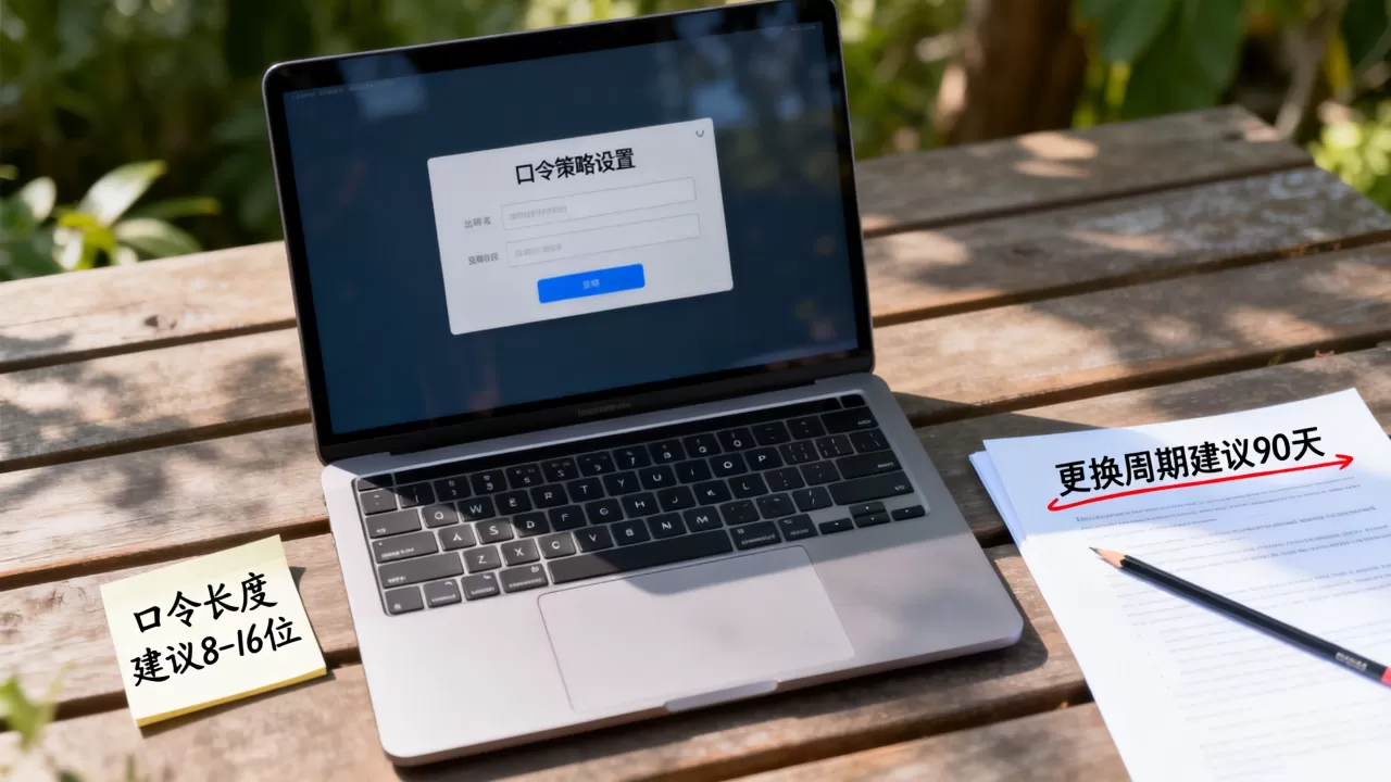 口令策略应包含长度和更换的周期?如何设置口令策略? 口令策略应包含长度和更换的周期?如何设置口令策略?