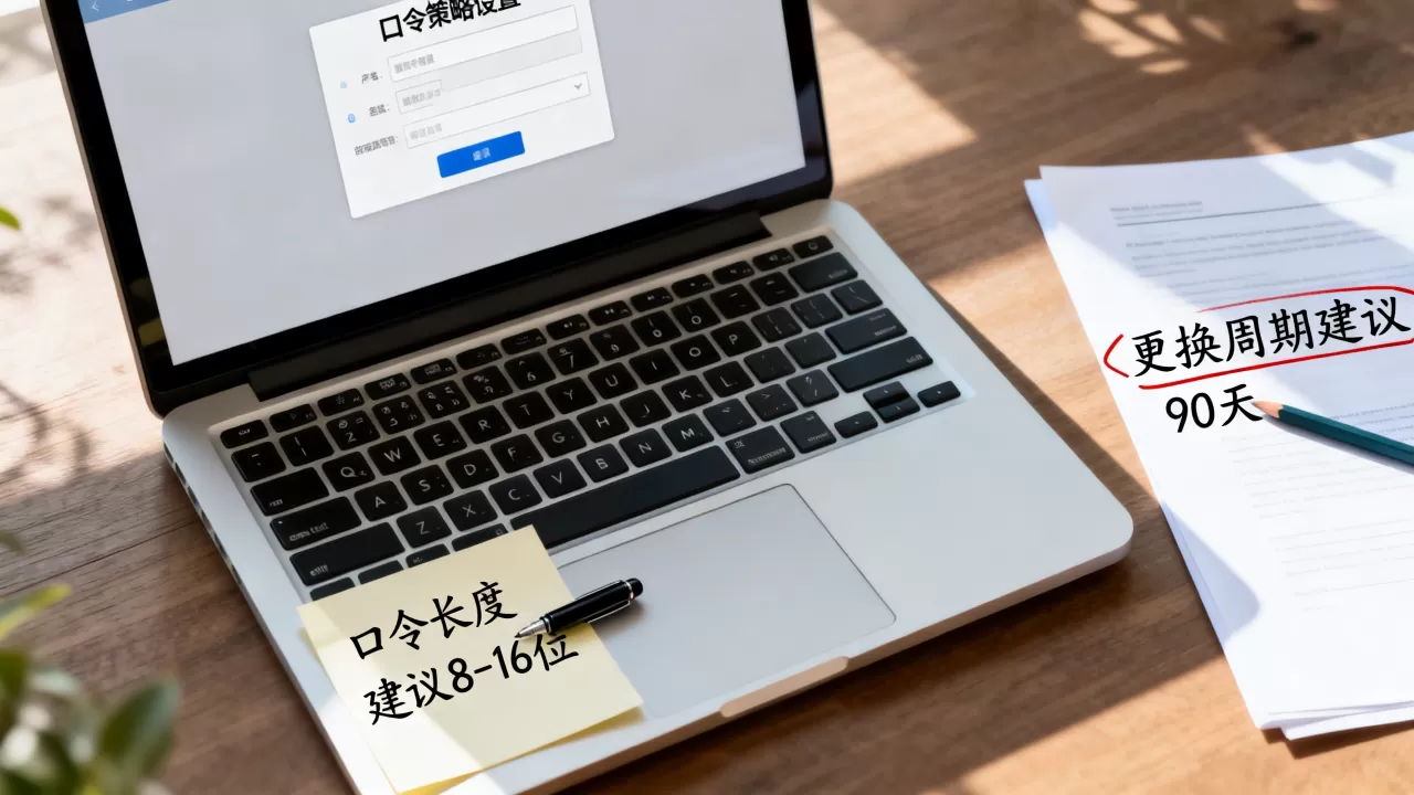 口令策略应包含长度和更换的周期?如何设置口令策略? 口令策略应包含长度和更换的周期?如何设置口令策略?