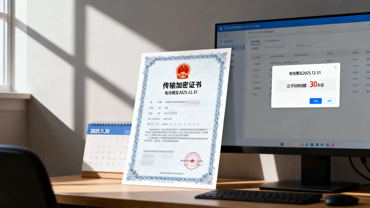 传输加密证书应建立到期前的提醒机制,证书到期前多久提醒最合适? 传输加密证书应建立到期前的提醒机制,证书到期前多久提醒最合适?