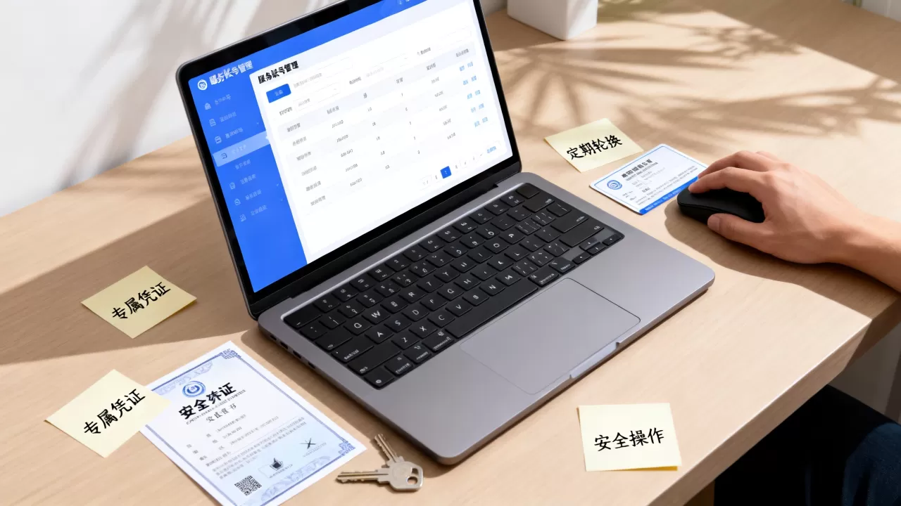 服务账号为何必须使用专属凭证并定期轮换，如何安全操作？