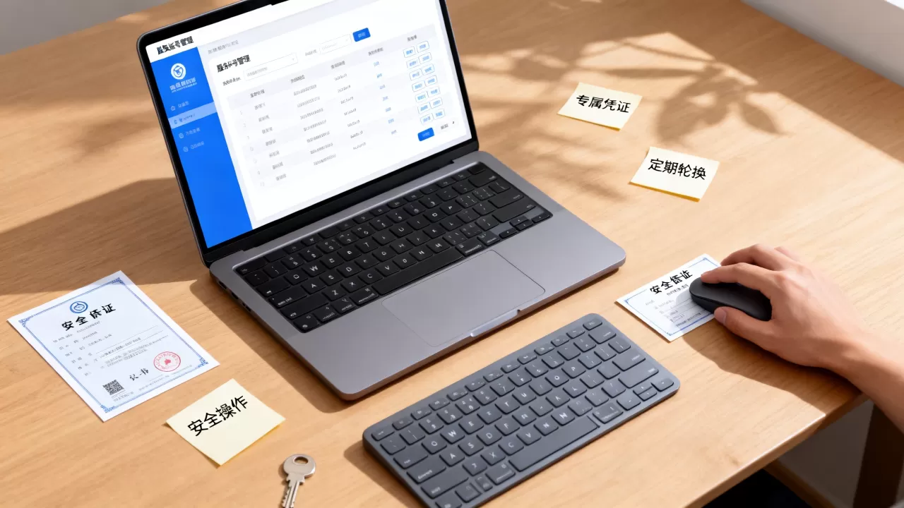 服务账号为何必须使用专属凭证并定期轮换，如何安全操作？
