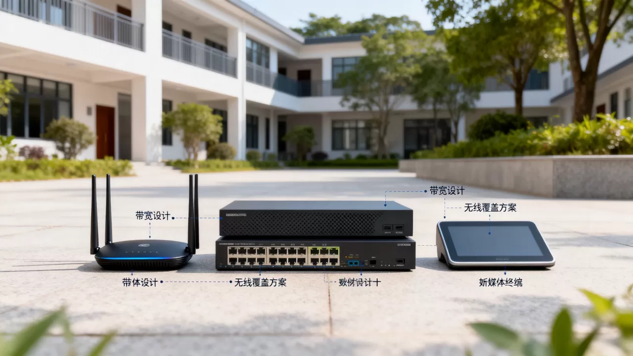 院内多媒体健康教育资源的分发带宽怎么设计，无线覆盖方案？