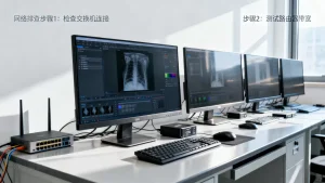 影像科室大规模调图卡顿如何排查？网络排查方向