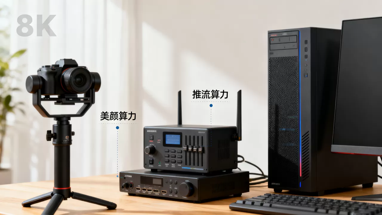 直播美颜算力和推流算力的分配