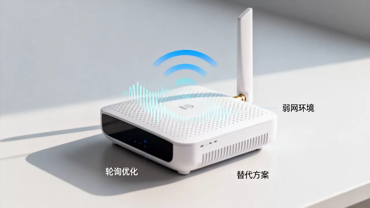 设备影子在弱网环境下如何减少轮询？，替代方案有哪些？