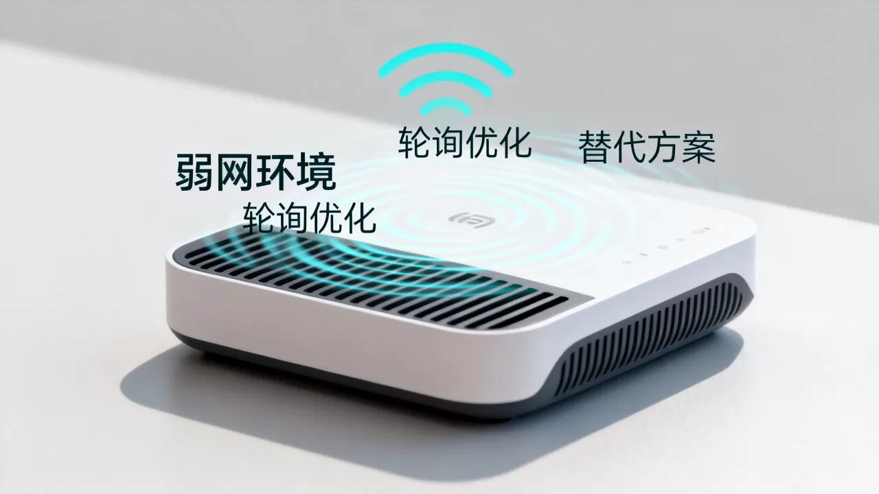设备影子在弱网环境下如何减少轮询？，替代方案有哪些？