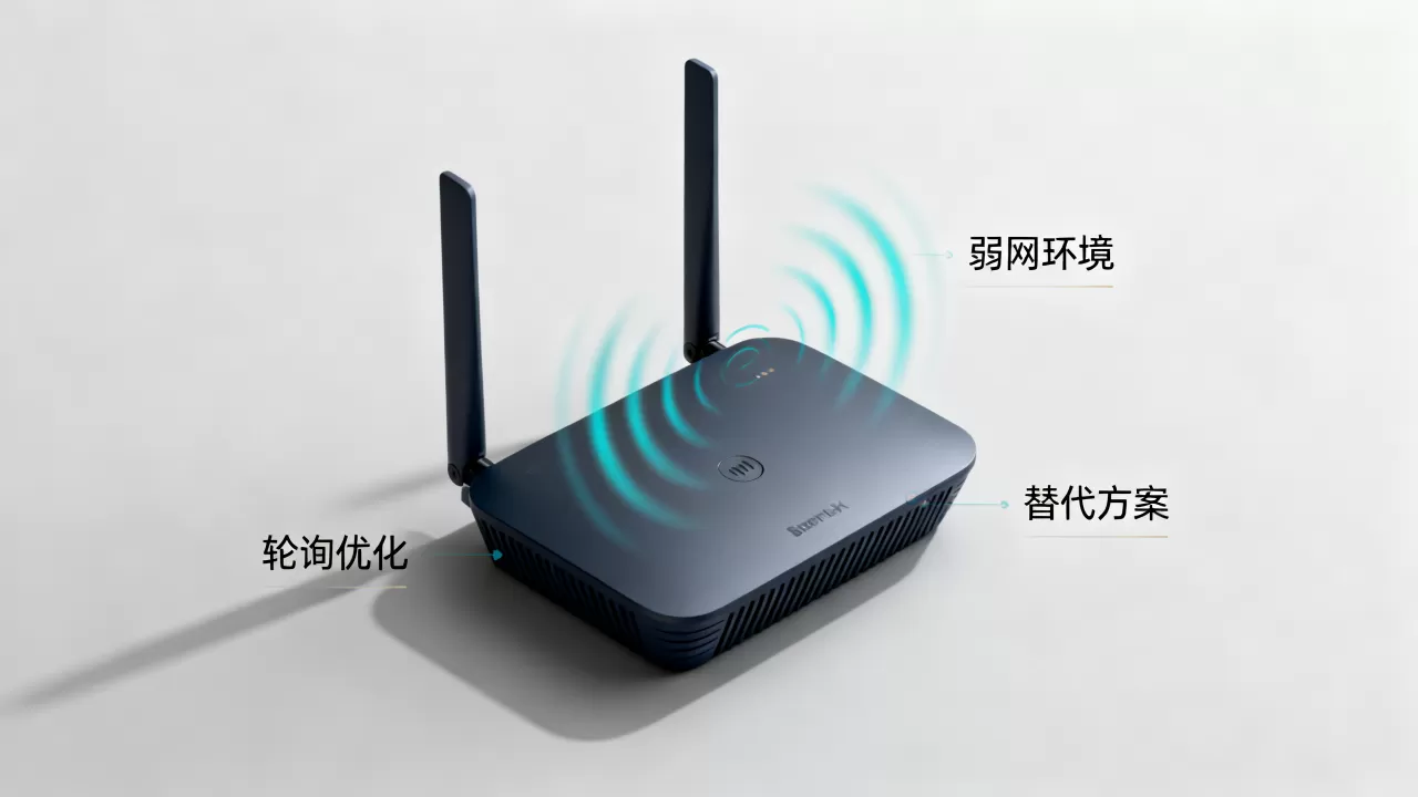 设备影子在弱网环境下如何减少轮询？，替代方案有哪些？