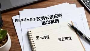 政务云建设里供应商退出机制怎么写，退出条件与流程如何制定？