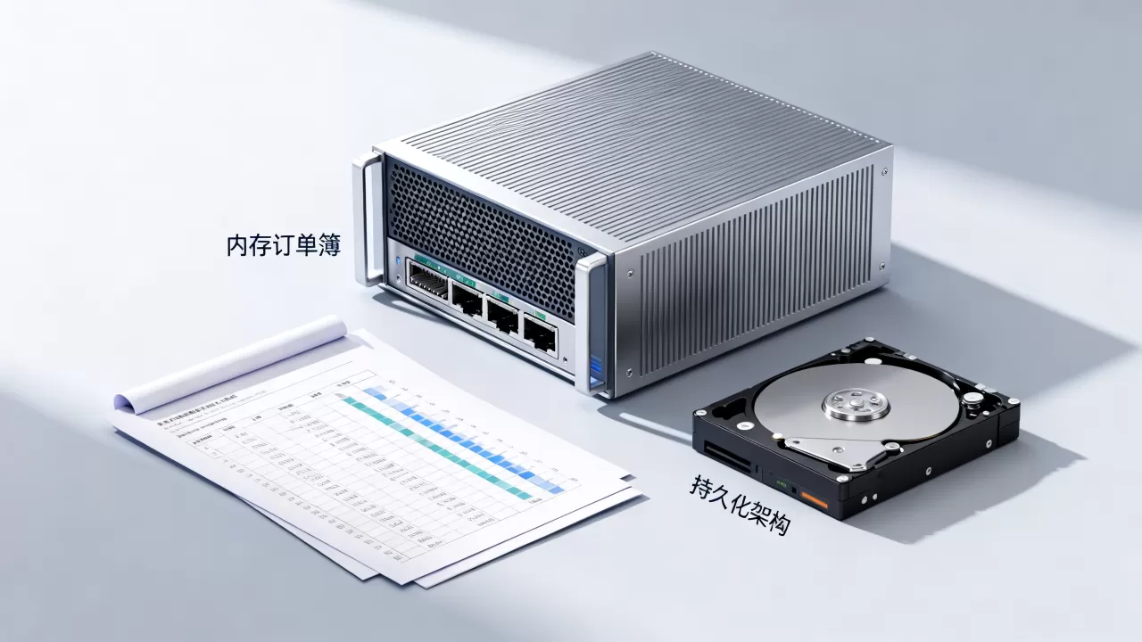 撮合引擎内存订单簿与持久化如何取舍？，订单簿持久化架构方案