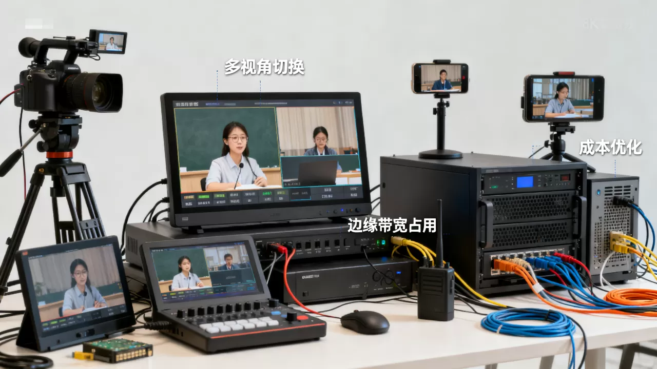 直播课多视角切换对边缘带宽的占用有多大？边缘带宽成本如何优化。