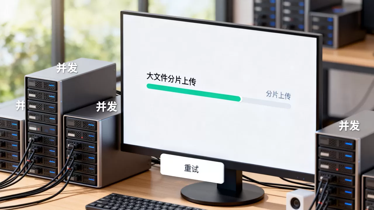 课程资源大文件分片上传如何并发与重试?大文件上传并发重试策略 课程资源大文件分片上传如何并发与重试?大文件上传并发重试策略