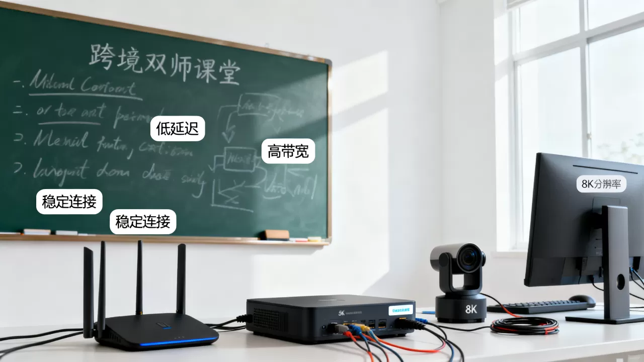 跨境双师课堂板书同步的网络质量要求
