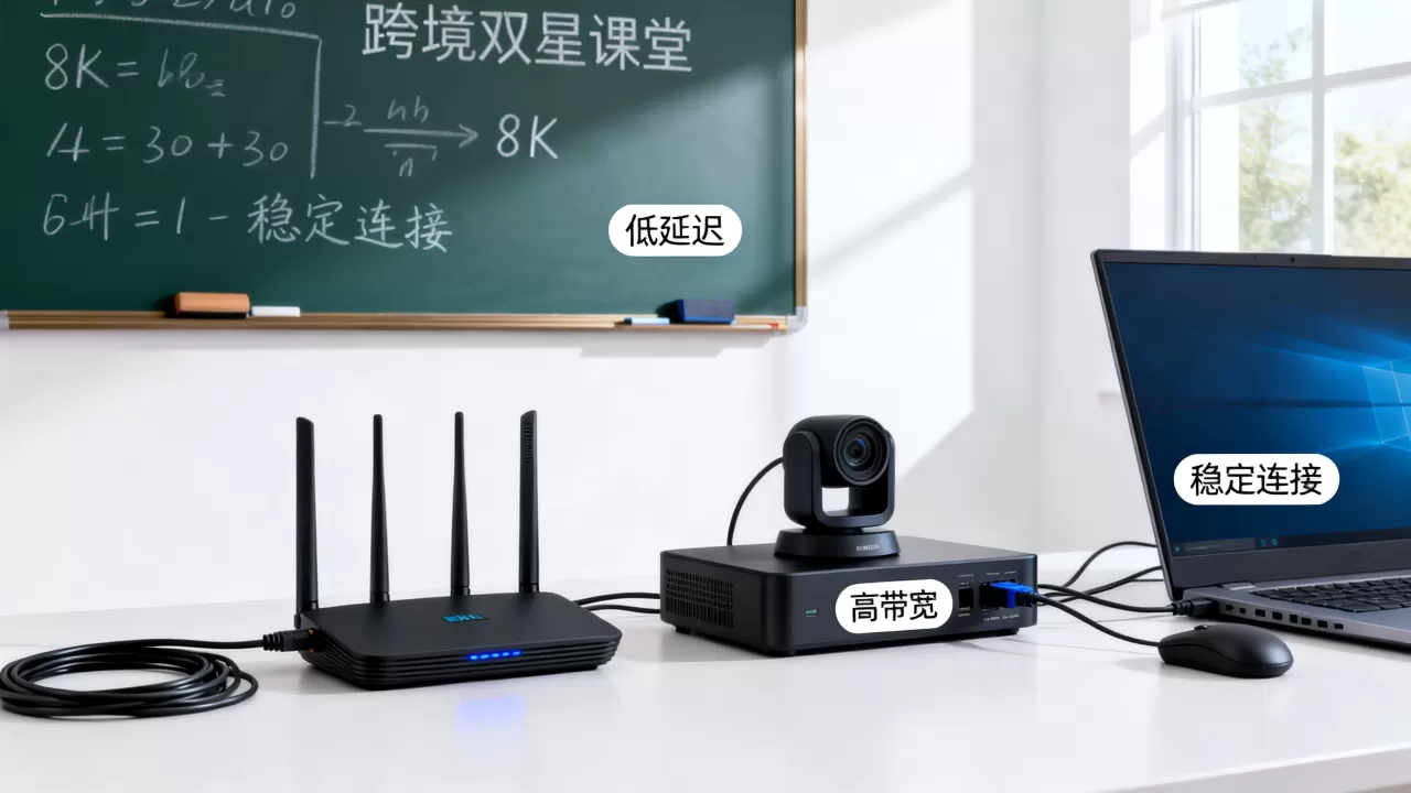 跨境双师课堂板书同步的网络质量要求