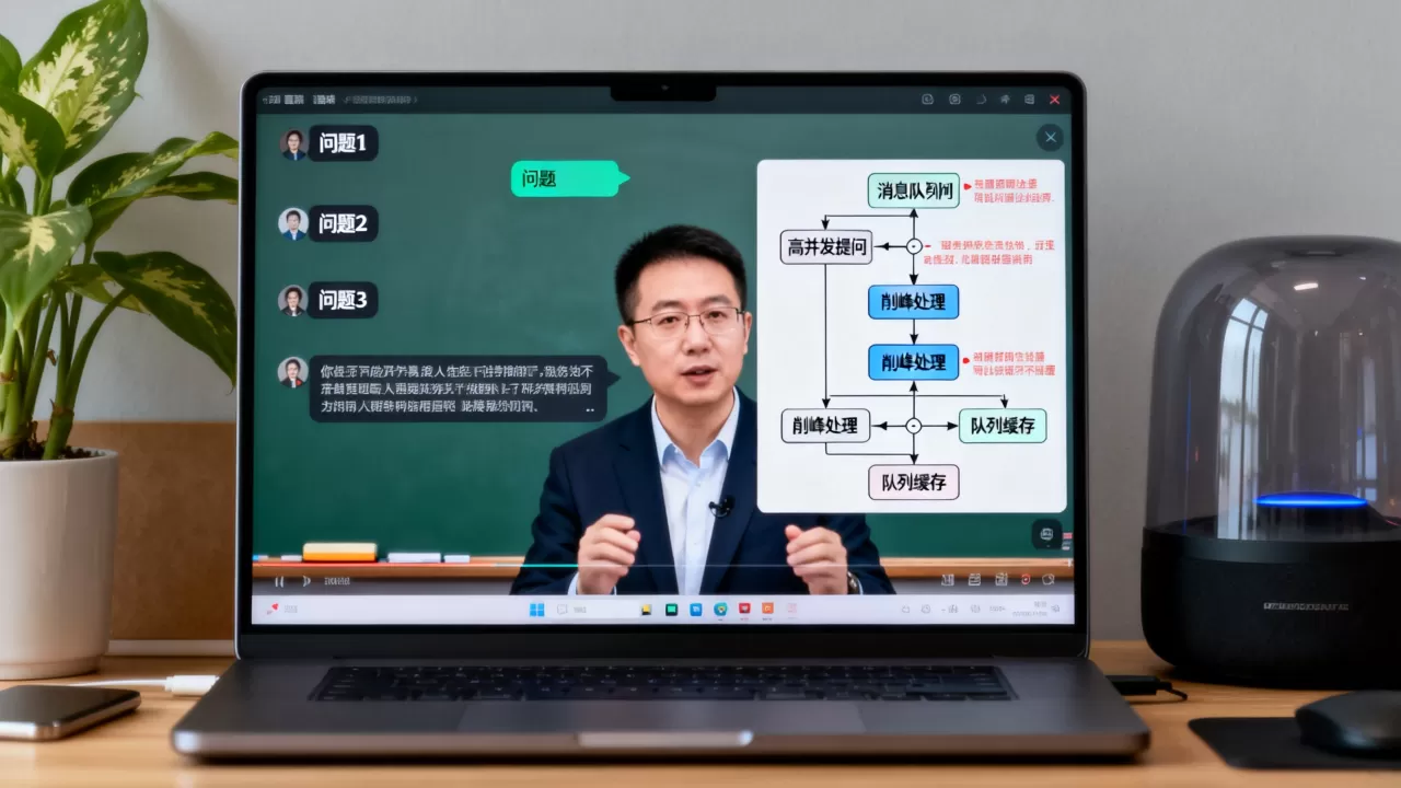 直播课弹幕峰值如何削峰？消息队列怎样应对高并发提问？