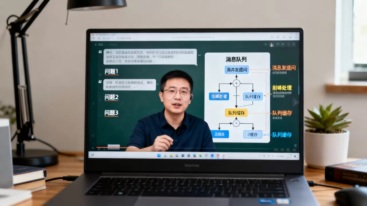 直播课弹幕峰值如何削峰？消息队列怎样应对高并发提问？