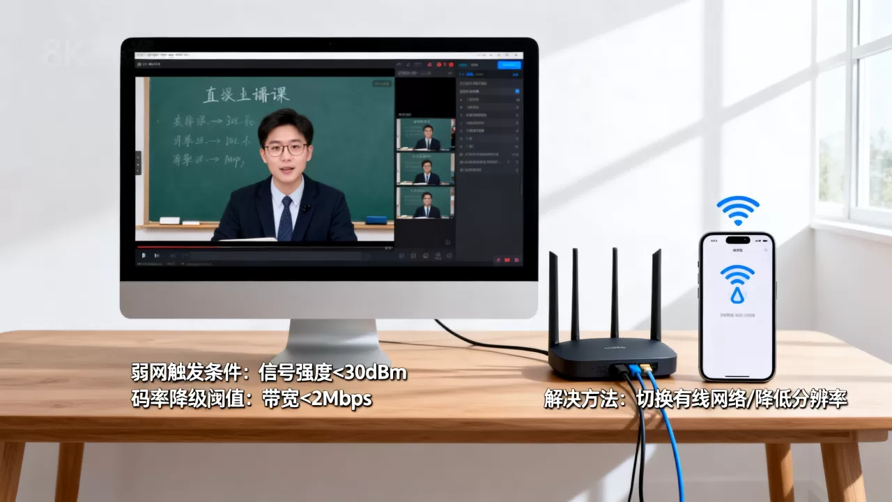 直播课弱网卡顿时的码率降级触发条件有哪些?怎么解决? 直播课弱网卡顿时的码率降级触发条件有哪些?怎么解决?