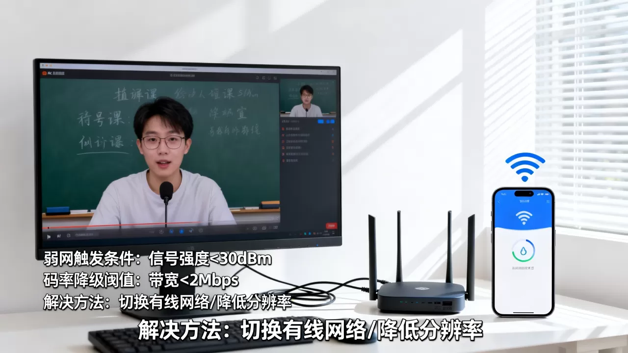 直播课弱网卡顿时的码率降级触发条件有哪些?怎么解决? 直播课弱网卡顿时的码率降级触发条件有哪些?怎么解决?