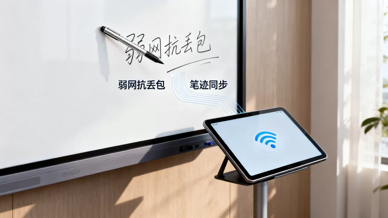 互动白板笔迹同步弱网抗丢包怎么解决,弱网下笔迹不同步怎么办 互动白板笔迹同步弱网抗丢包怎么解决,弱网下笔迹不同步怎么办