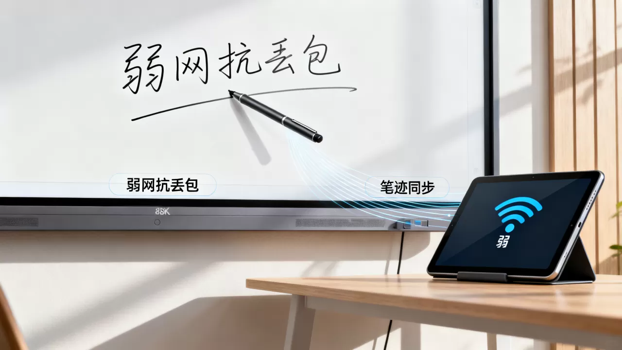 互动白板笔迹同步弱网抗丢包怎么解决,弱网下笔迹不同步怎么办 互动白板笔迹同步弱网抗丢包怎么解决,弱网下笔迹不同步怎么办