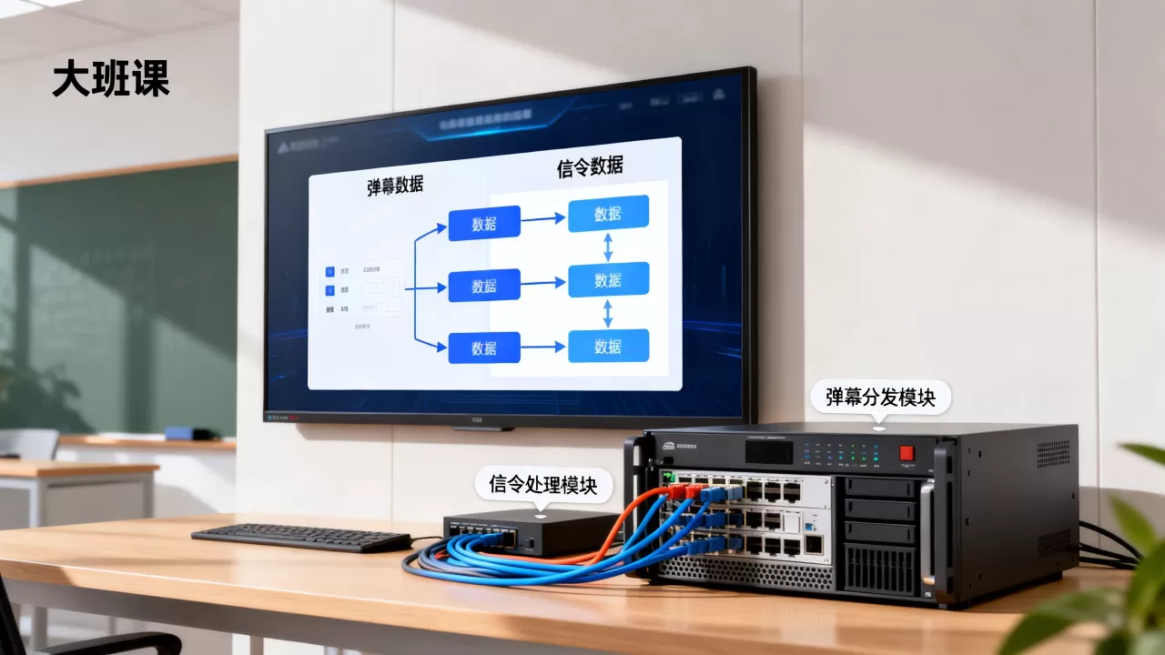 大班课超大规模同屏时弹幕与信令怎么拆分？，大班课弹幕信令拆分方案