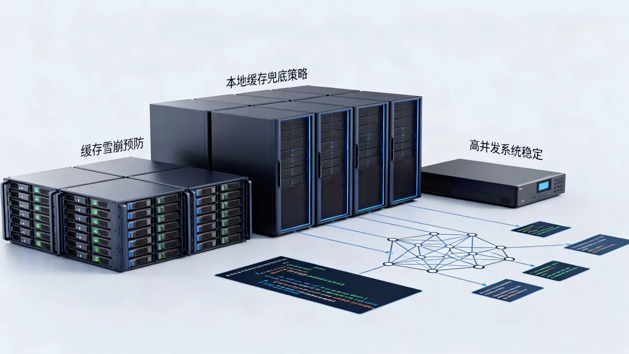 缓存雪崩如何预防？本地缓存兜底策略是什么，高并发下怎么保证系统稳定