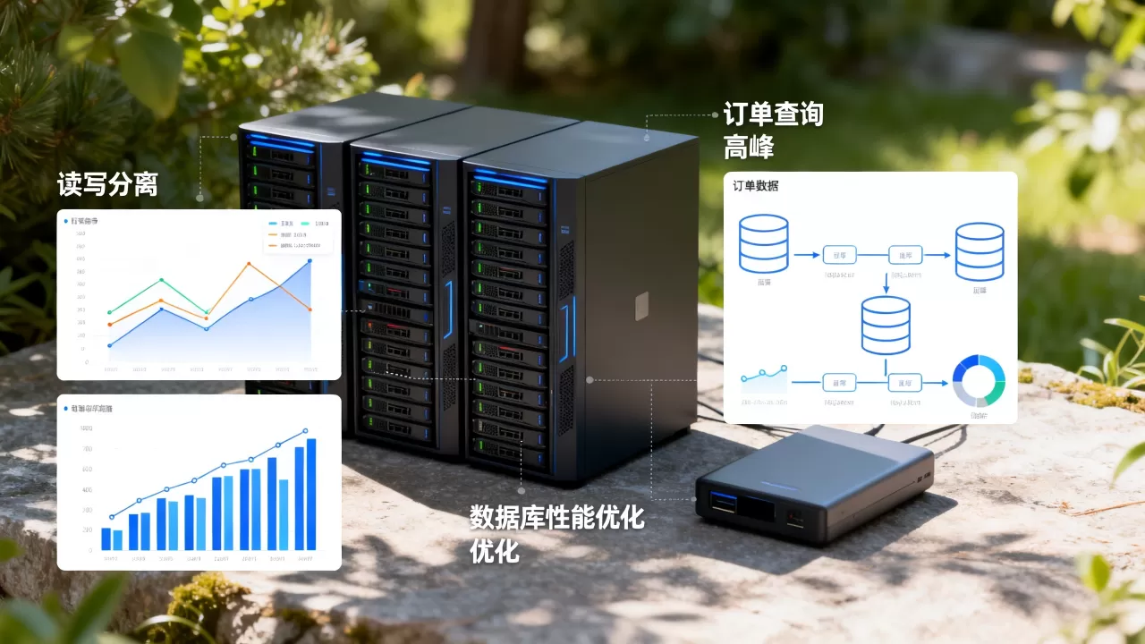 读写分离在订单查询高峰的实际收益是什么，如何优化数据库性能？