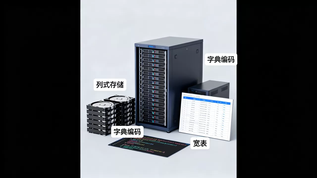 列式存储的字典编码能缩减宽表存储空间吗，怎么实现？