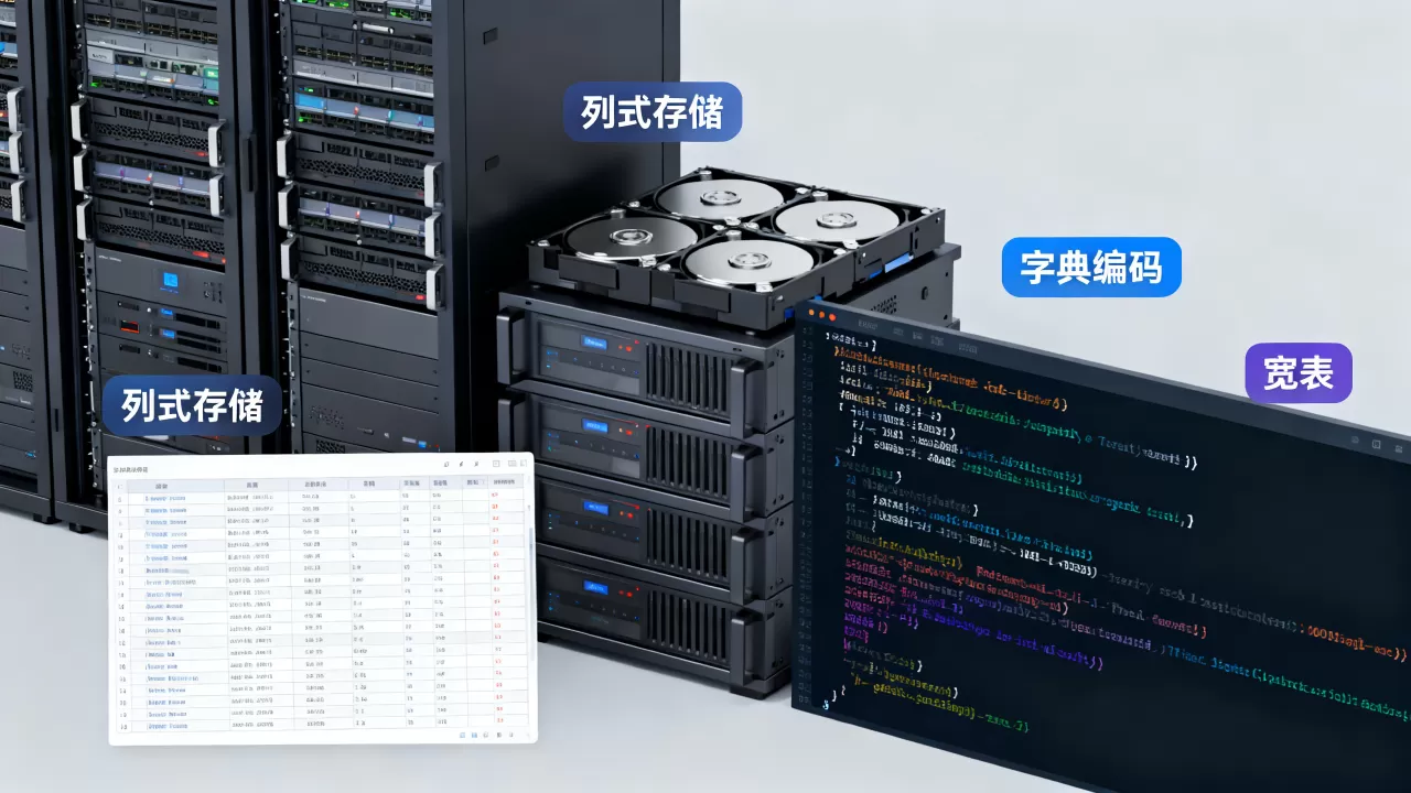 列式存储的字典编码能缩减宽表存储空间吗，怎么实现？