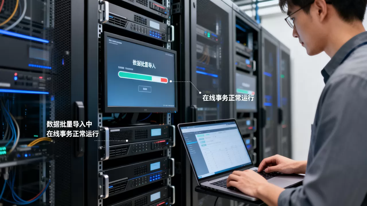 批量导入期间如何避免影响在线事务的响应时间,批量导入数据时怎样保证业务不卡顿? 批量导入期间如何避免影响在线事务的响应时间,批量导入数据时怎样保证业务不卡顿?