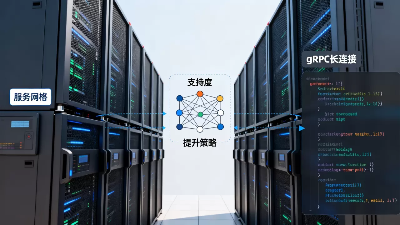 服务网格对gRPC长连接调用的支持度怎么样，如何提升？
