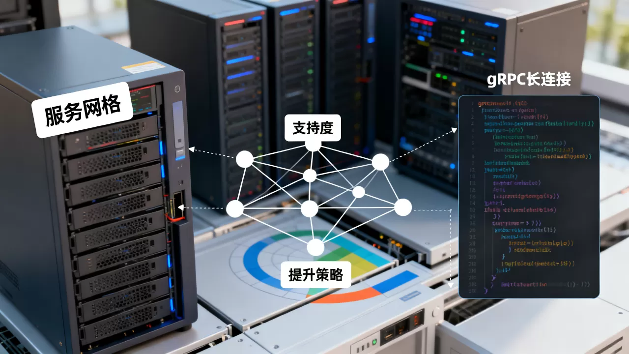 服务网格对gRPC长连接调用的支持度怎么样，如何提升？