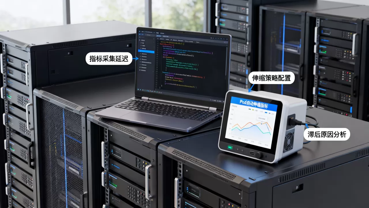 水平Pod自动伸缩指标滞后是什么原因，如何解决？
