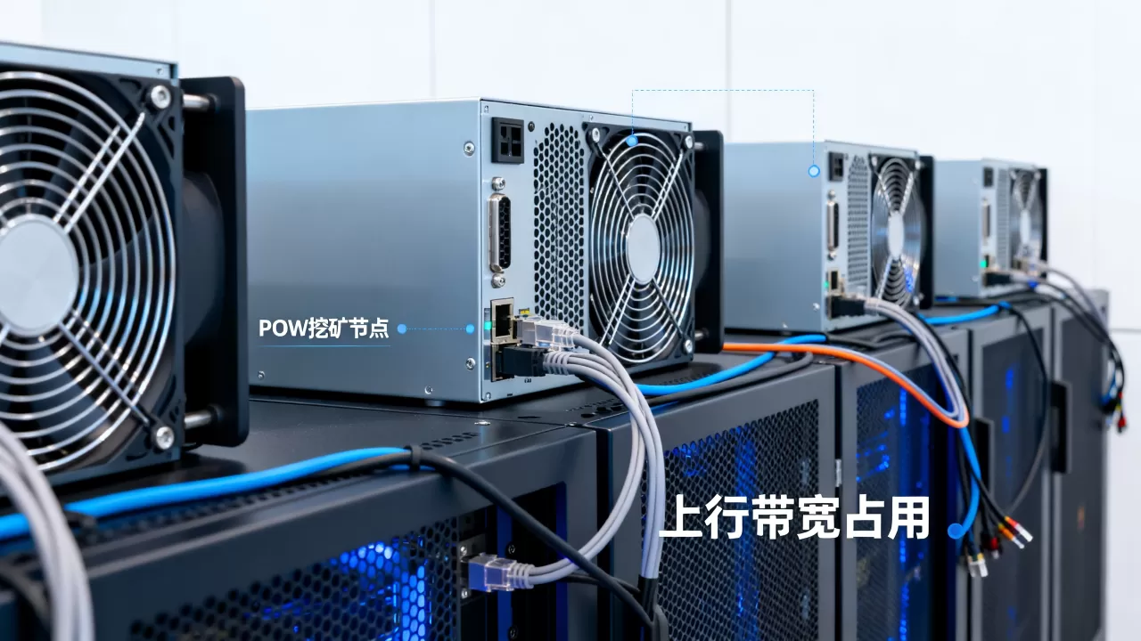 工作量证明节点为何持续占用上行带宽?POW挖矿带宽占用特征 工作量证明节点为何持续占用上行带宽?POW挖矿带宽占用特征