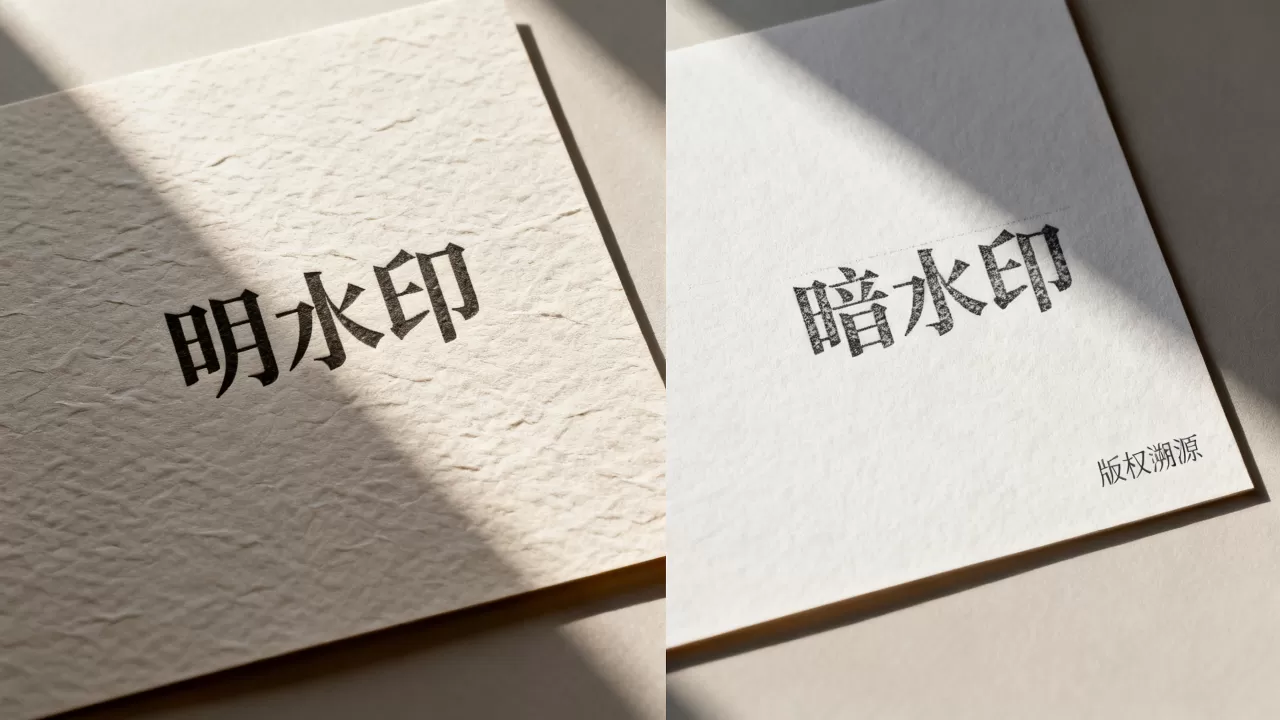 明水印和暗水印在版权溯源中如何取舍，哪个更有效？