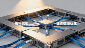 训练作业拓扑感知的节点放置策略是什么？如何优化节点放置以提升训练效率？