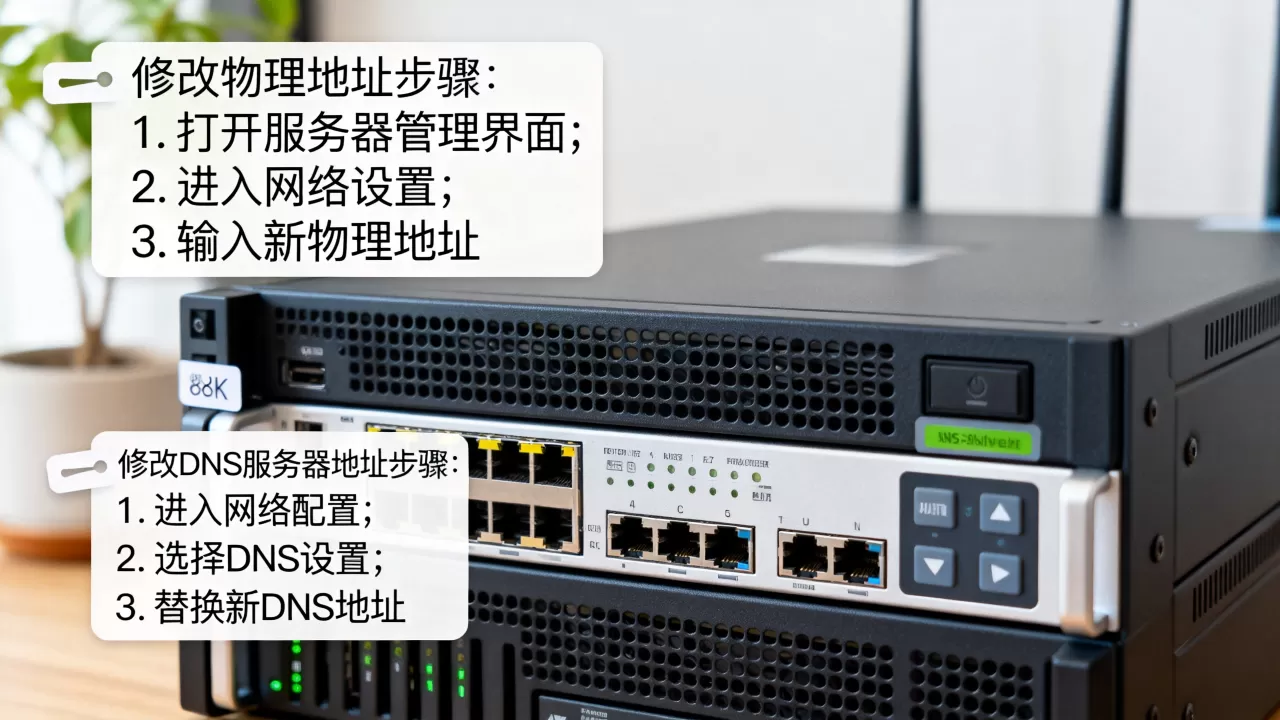 服务器上修改物理地址怎么操作,修改DNS服务器地址步骤详解? 服务器上修改物理地址怎么操作,修改DNS服务器地址步骤详解?