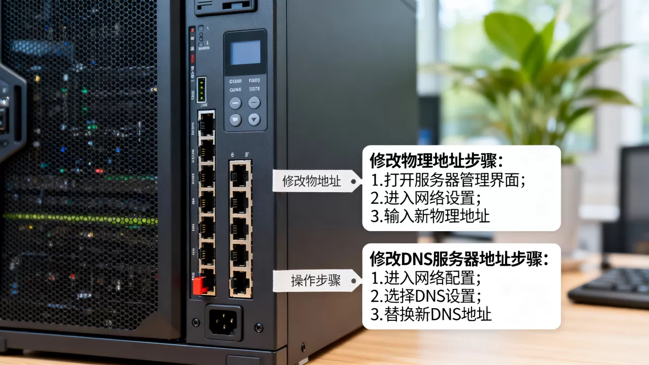 服务器上修改物理地址怎么操作,修改DNS服务器地址步骤详解? 服务器上修改物理地址怎么操作,修改DNS服务器地址步骤详解?