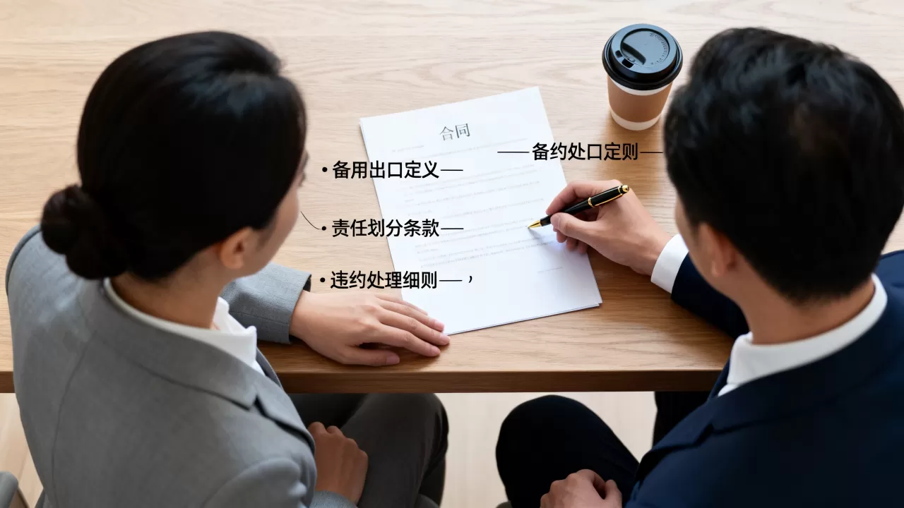 备用出口要在签约前谈定哪些条款,怎么谈才能避免纠纷? 备用出口要在签约前谈定哪些条款,怎么谈才能避免纠纷?