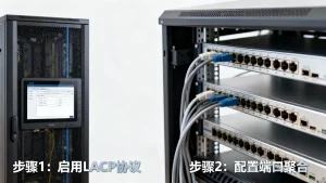 服务器配置LACP如何操作，核心交换机注册上线配置步骤？