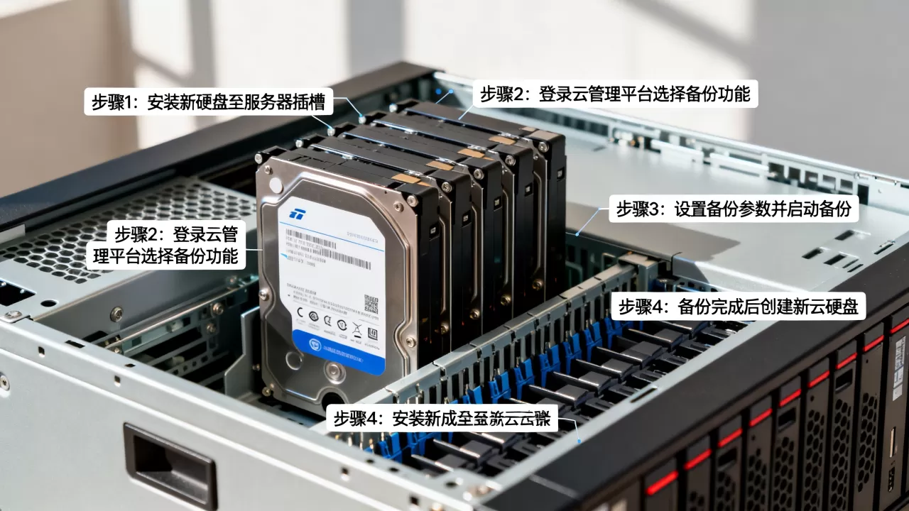 服务器新添加硬盘怎么用云硬盘备份创建新云硬盘,操作步骤详解? 服务器新添加硬盘怎么用云硬盘备份创建新云硬盘,操作步骤详解?