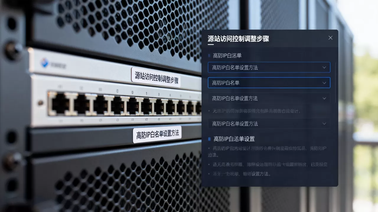 开通高防后源站访问控制要怎么调整，高防IP源站白名单设置方法