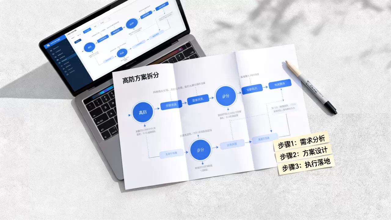 高防接入方案如何拆成可执行分工，高防方案拆分步骤有哪些？
